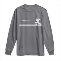 Cricket Player Long Sleeve Shirt Powerful Batsman Shot Cricket Gifts