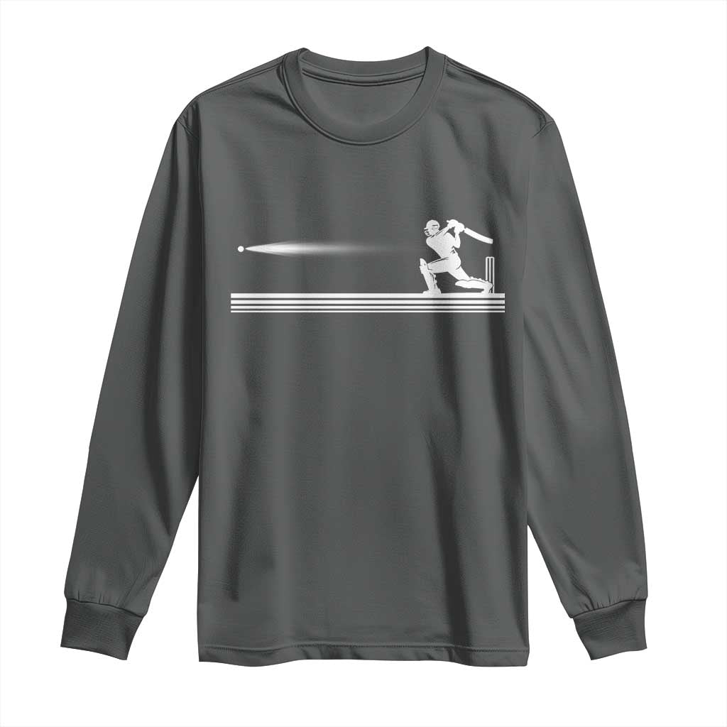 Cricket Player Long Sleeve Shirt Powerful Batsman Shot Cricket Gifts