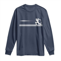 Cricket Player Long Sleeve Shirt Powerful Batsman Shot Cricket Gifts