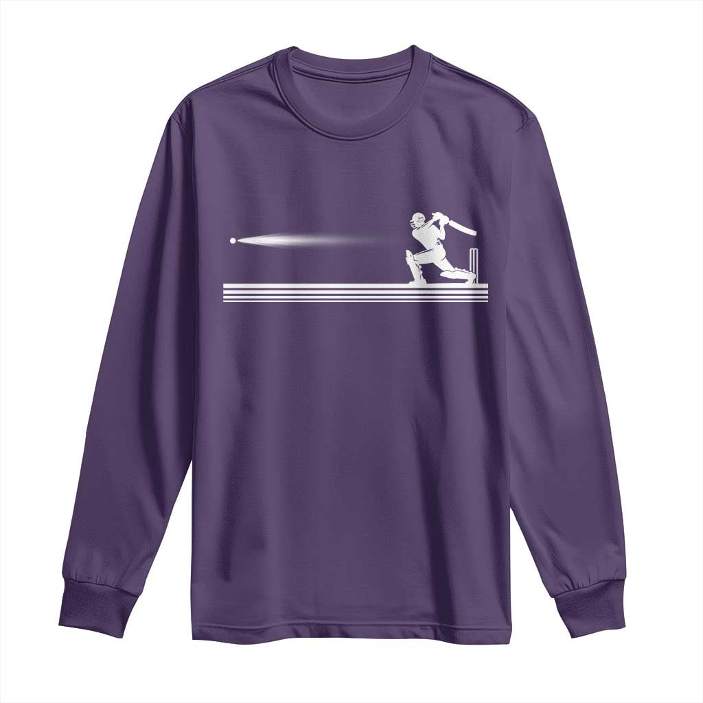 Cricket Player Long Sleeve Shirt Powerful Batsman Shot Cricket Gifts