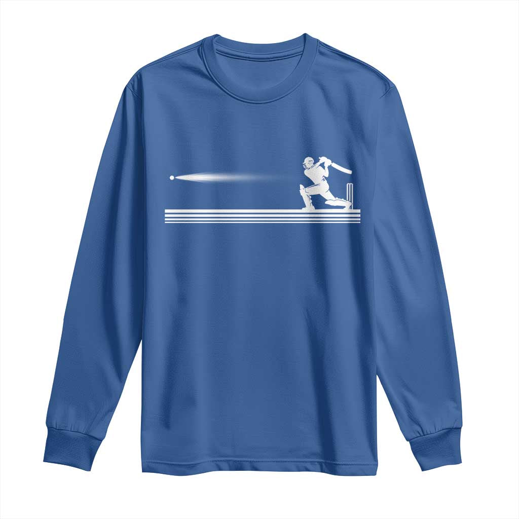 Cricket Player Long Sleeve Shirt Powerful Batsman Shot Cricket Gifts