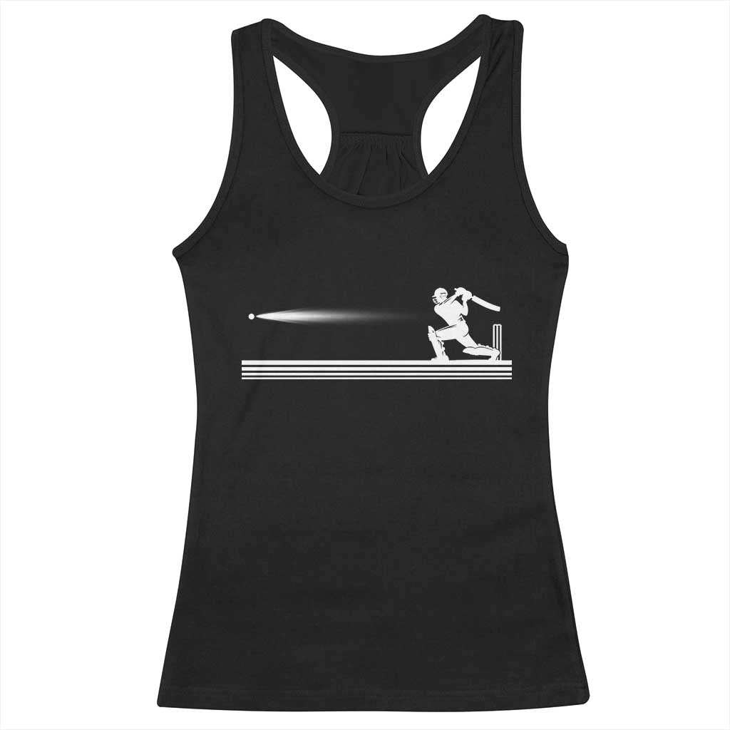 Cricket Player Racerback Tank Top Powerful Batsman Shot Cricket Gifts