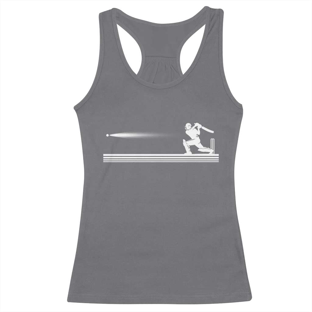 Cricket Player Racerback Tank Top Powerful Batsman Shot Cricket Gifts
