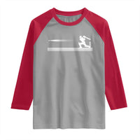 Cricket Player Raglan Shirt Powerful Batsman Shot Cricket Gifts