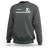 Cricket Player Sweatshirt Powerful Batsman Shot Cricket Gifts