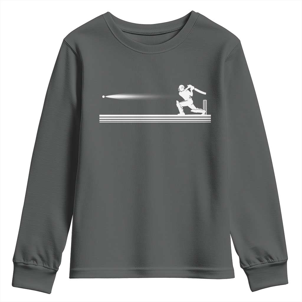 Cricket Player Youth Sweatshirt Powerful Batsman Shot Cricket Gifts