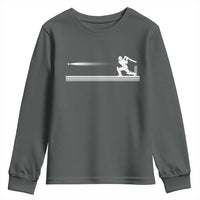 Cricket Player Youth Sweatshirt Powerful Batsman Shot Cricket Gifts