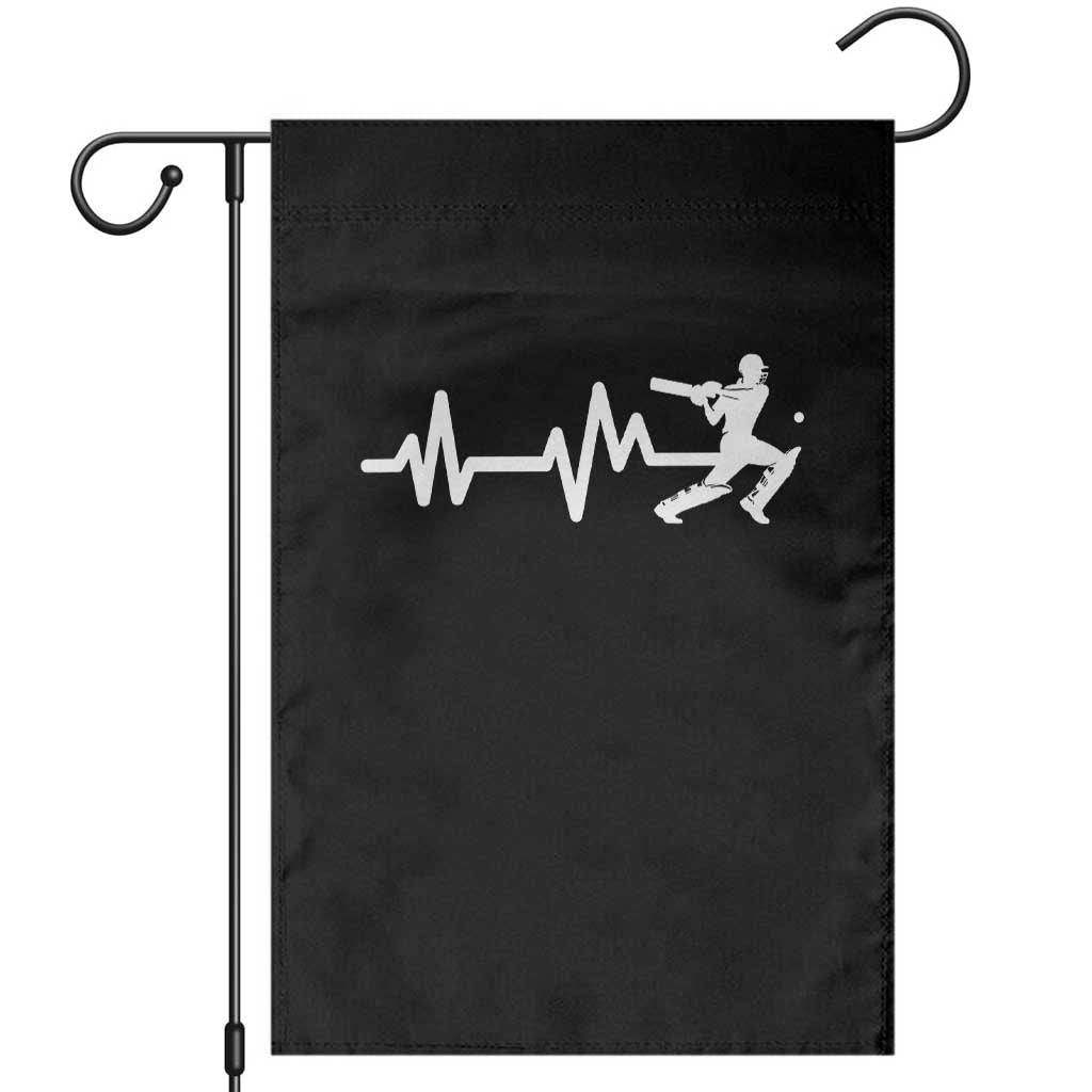 Cricket Player Garden Flag Cricket Heartbeat Batsman
