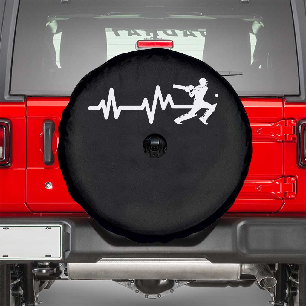 Cricket Player Spare Tire Cover Cricket Heartbeat Batsman