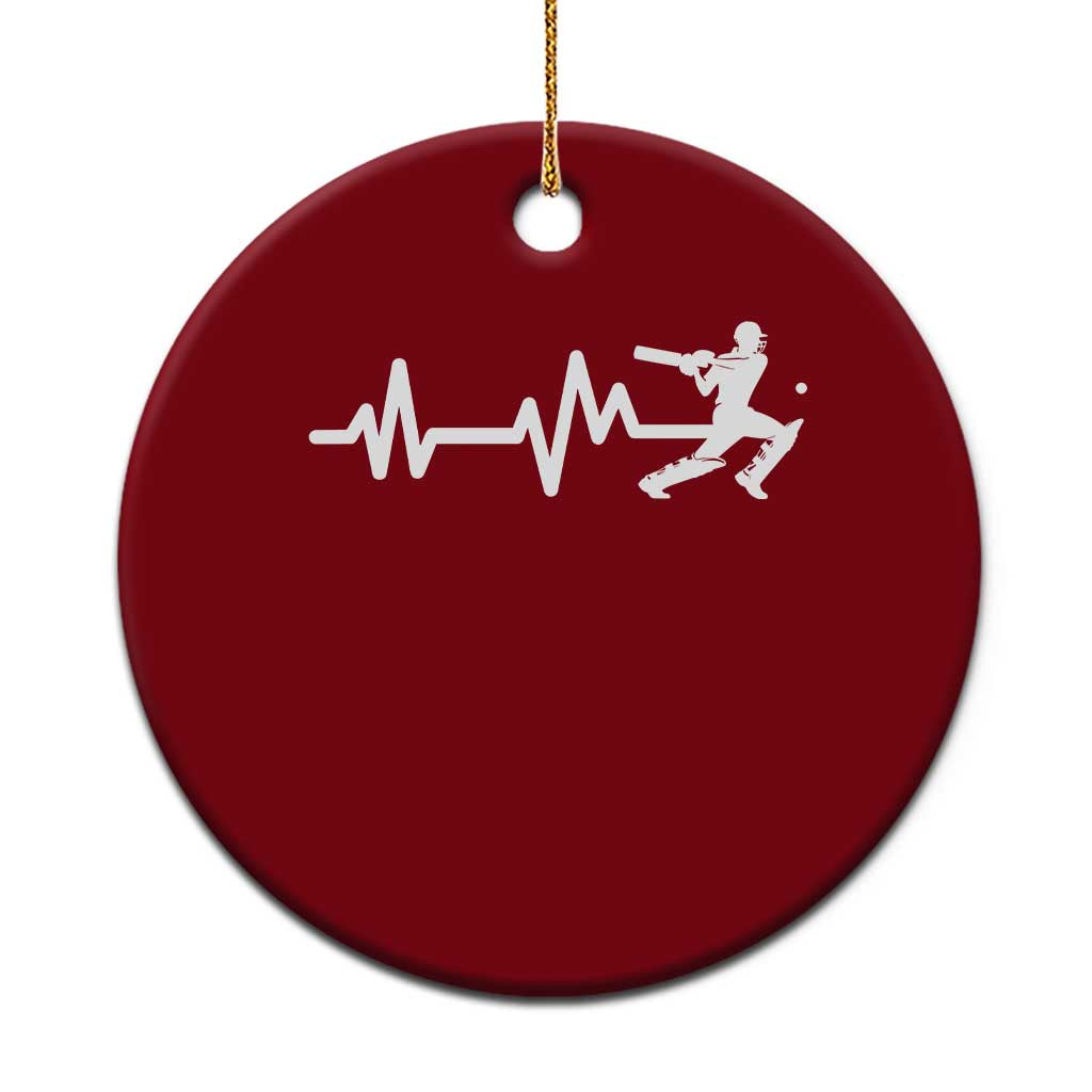 Cricket Player Ceramic Ornament Cricket Heartbeat Batsman