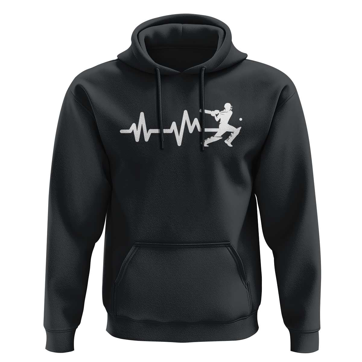 Cricket Player Hoodie Cricket Heartbeat Batsman
