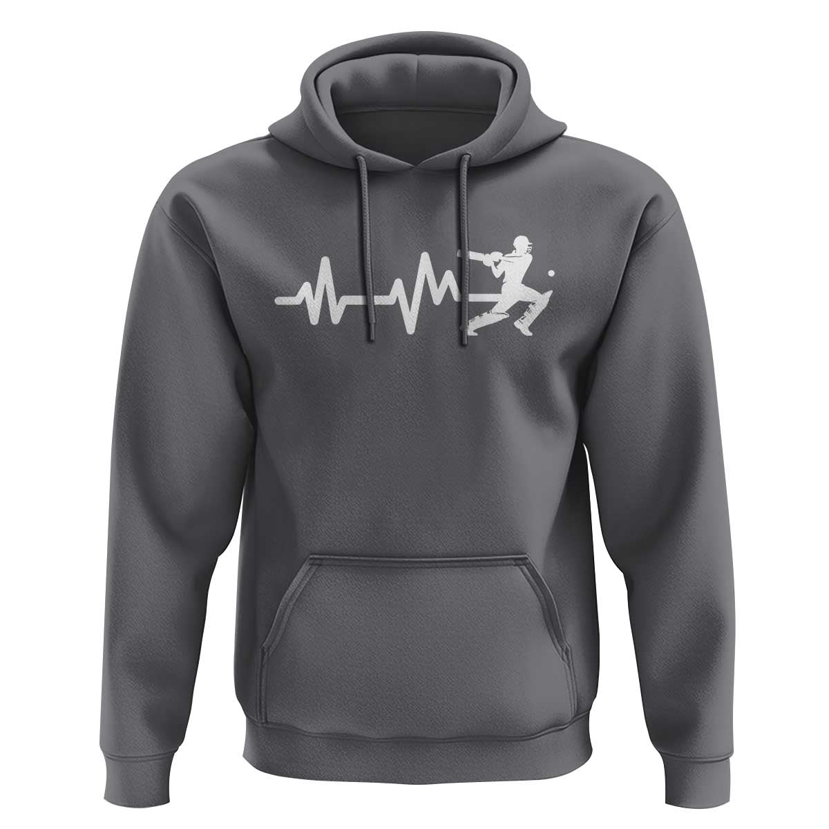 Cricket Player Hoodie Cricket Heartbeat Batsman