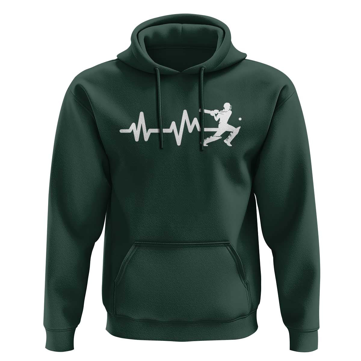 Cricket Player Hoodie Cricket Heartbeat Batsman