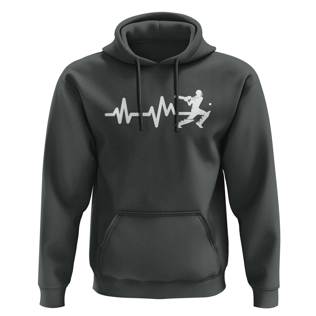 Cricket Player Hoodie Cricket Heartbeat Batsman