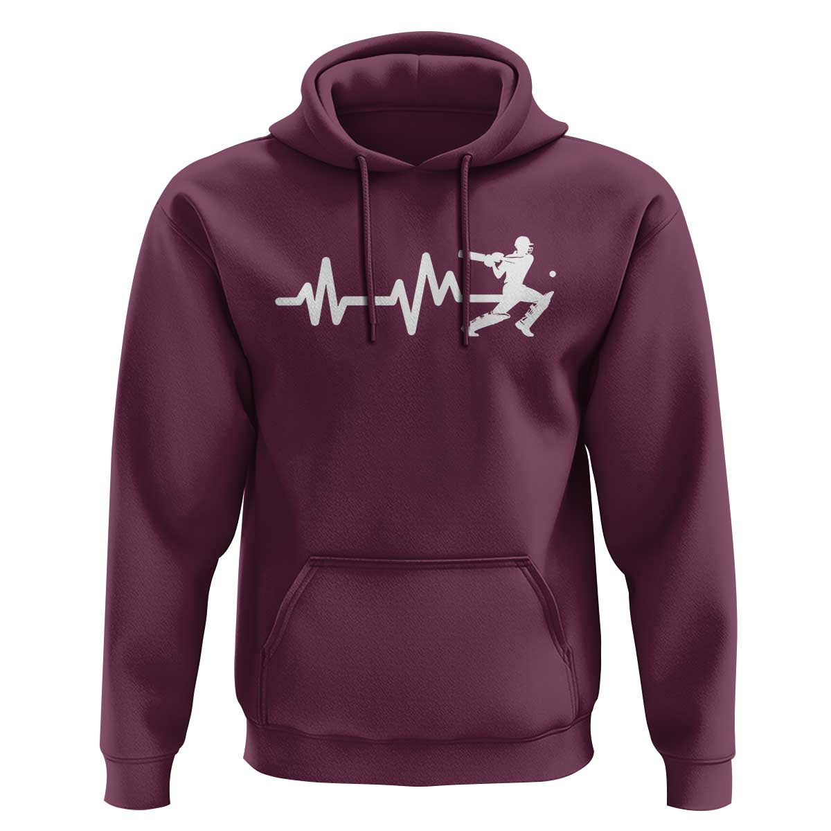 Cricket Player Hoodie Cricket Heartbeat Batsman