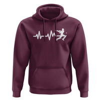 Cricket Player Hoodie Cricket Heartbeat Batsman