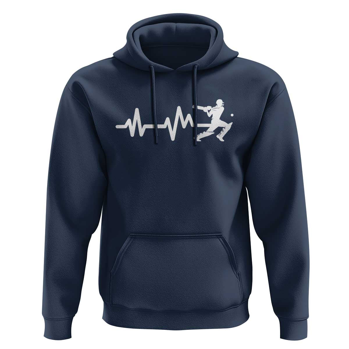 Cricket Player Hoodie Cricket Heartbeat Batsman