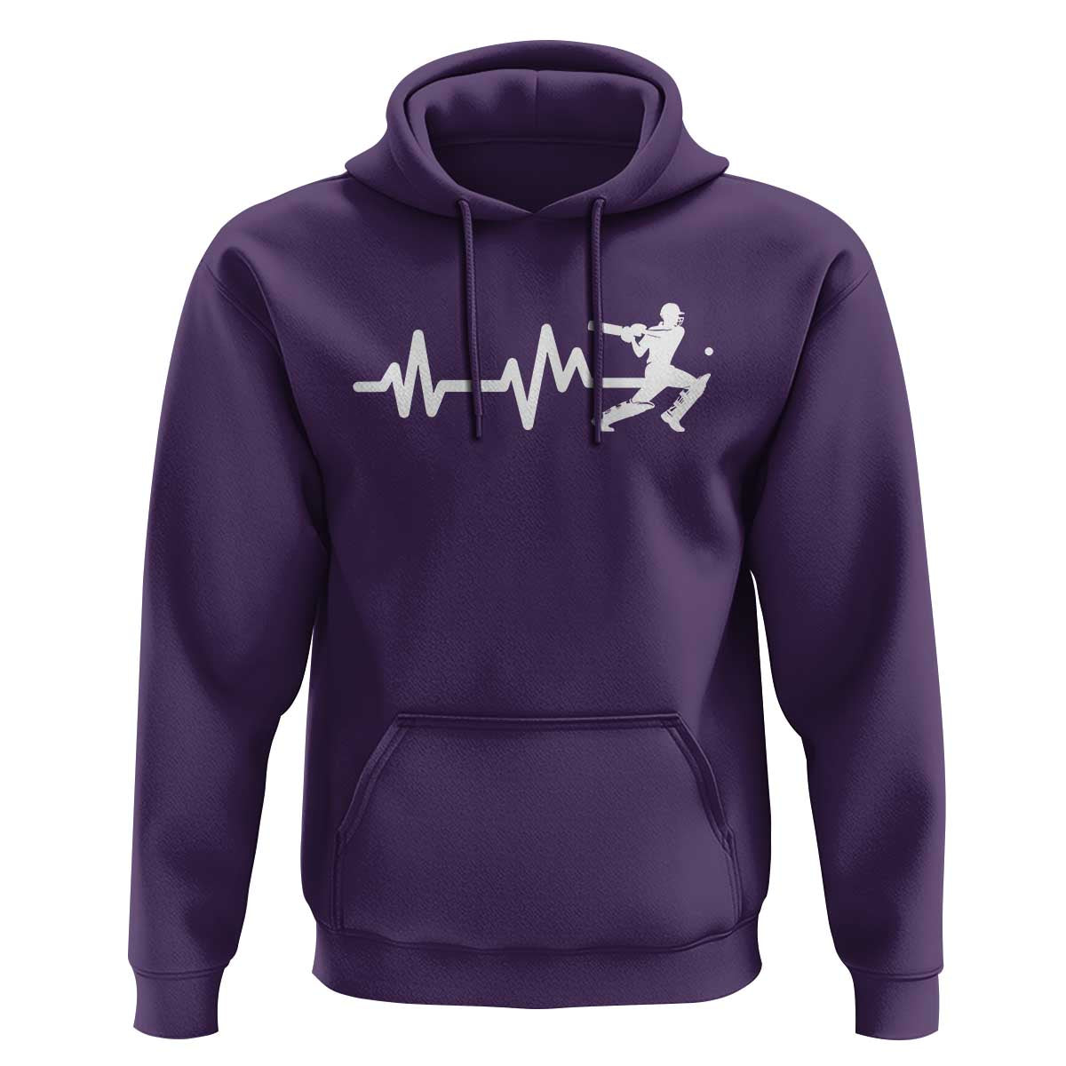 Cricket Player Hoodie Cricket Heartbeat Batsman