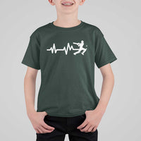 Cricket Player T Shirt For Kid Cricket Heartbeat Batsman