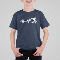 Cricket Player T Shirt For Kid Cricket Heartbeat Batsman