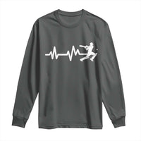 Cricket Player Long Sleeve Shirt Cricket Heartbeat Batsman