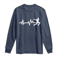 Cricket Player Long Sleeve Shirt Cricket Heartbeat Batsman