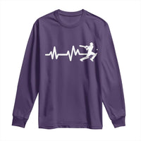 Cricket Player Long Sleeve Shirt Cricket Heartbeat Batsman