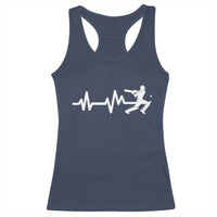 Cricket Player Racerback Tank Top Cricket Heartbeat Batsman