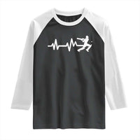 Cricket Player Raglan Shirt Cricket Heartbeat Batsman