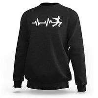 Cricket Player Sweatshirt Cricket Heartbeat Batsman
