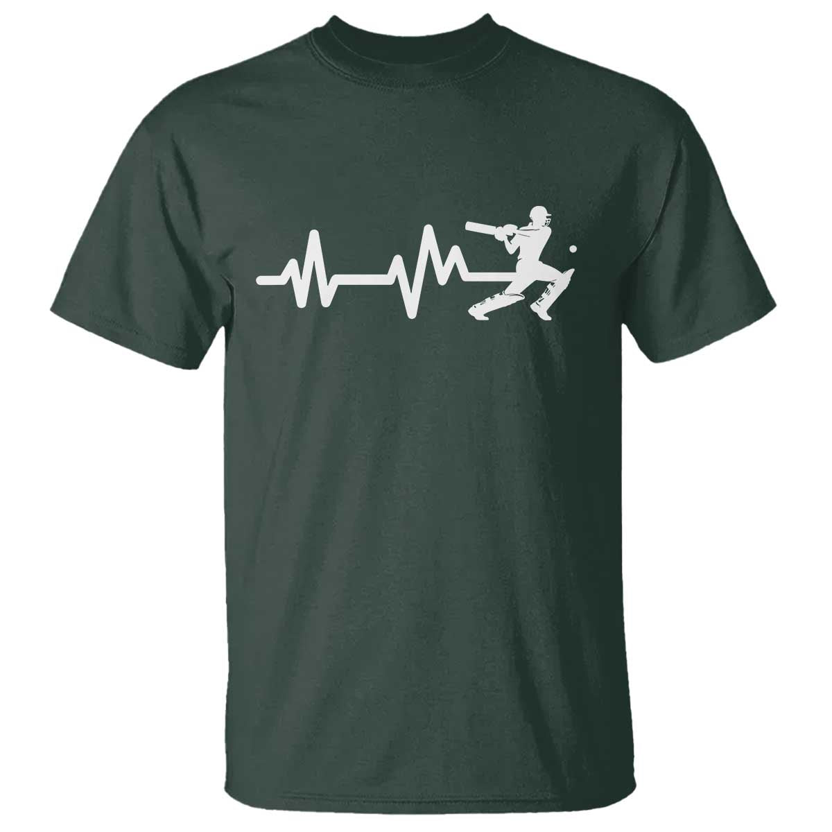 Cricket Player T Shirt Cricket Heartbeat Batsman