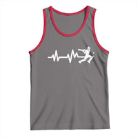 Cricket Player Tank Top Cricket Heartbeat Batsman