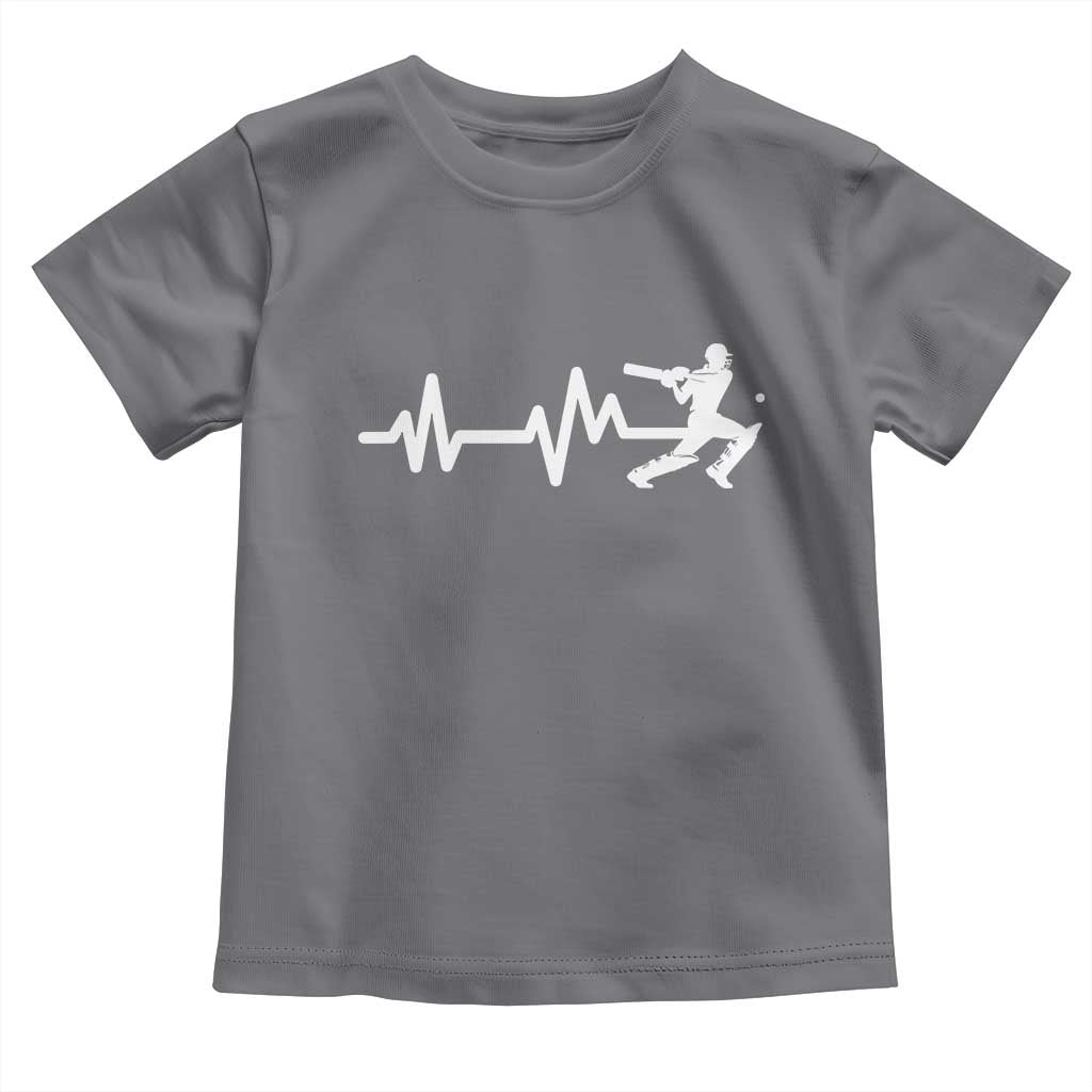 Cricket Player Toddler T Shirt Cricket Heartbeat Batsman