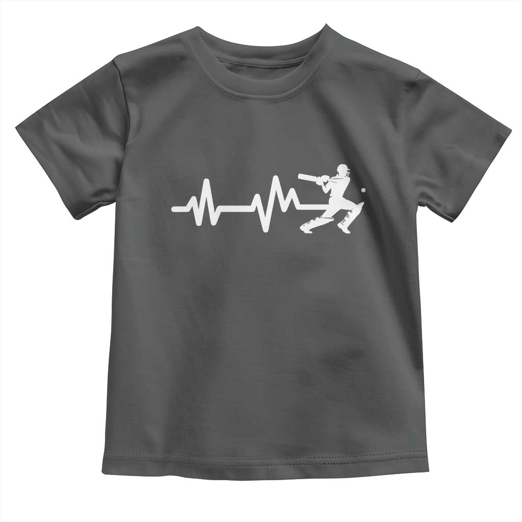 Cricket Player Toddler T Shirt Cricket Heartbeat Batsman