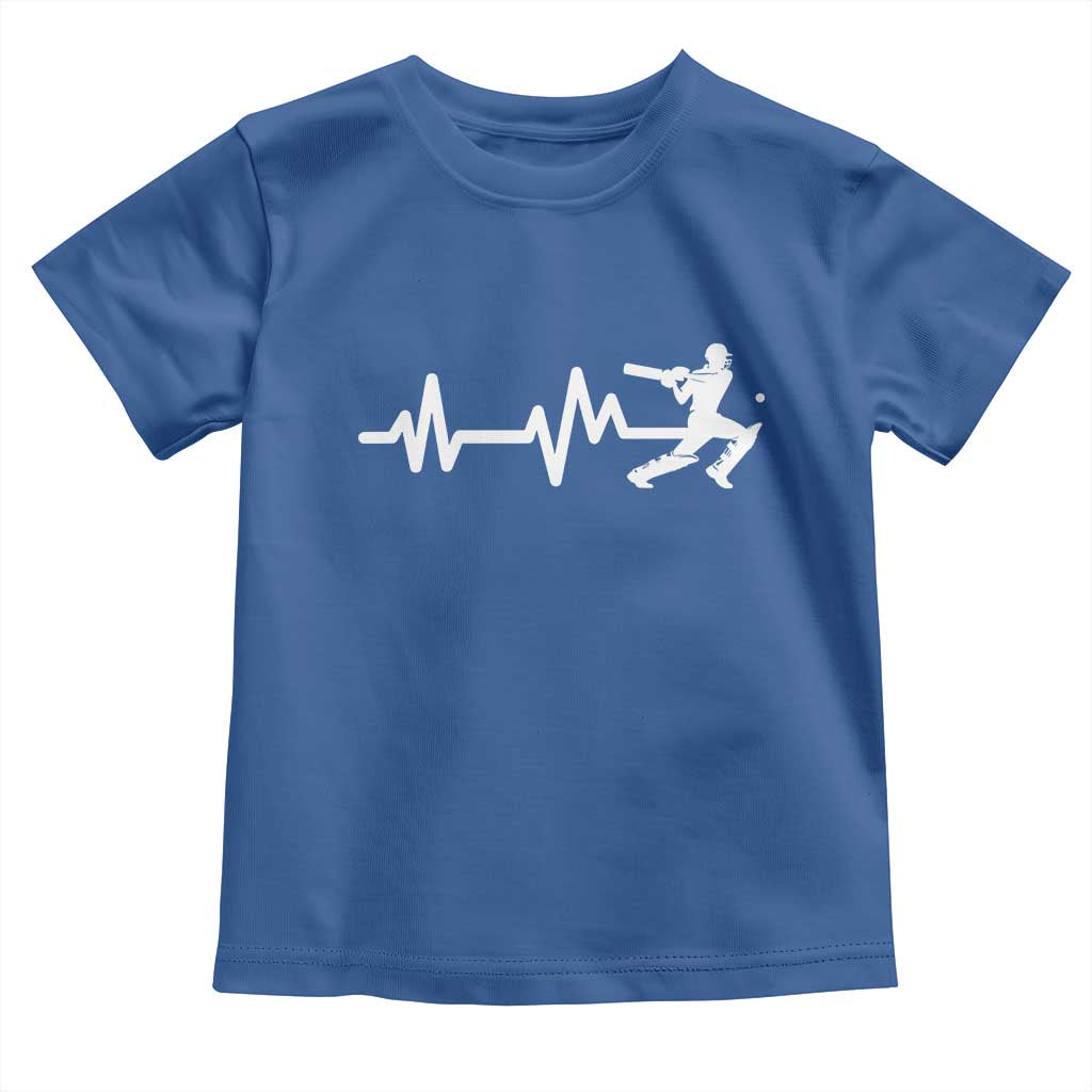 Cricket Player Toddler T Shirt Cricket Heartbeat Batsman