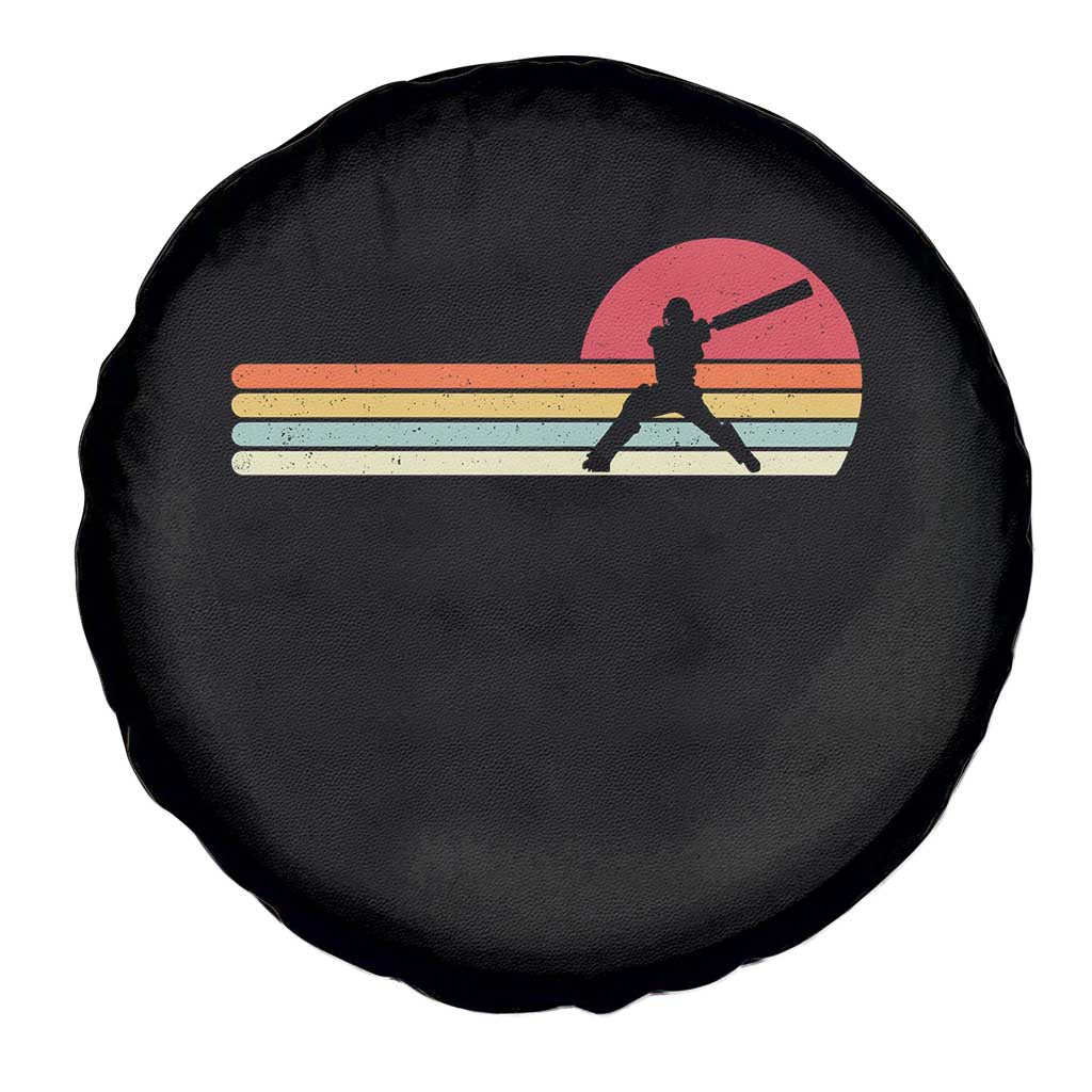 Retro Cricket Player Spare Tire Cover Retro Vintage Sport Batsman Cricket Gifts