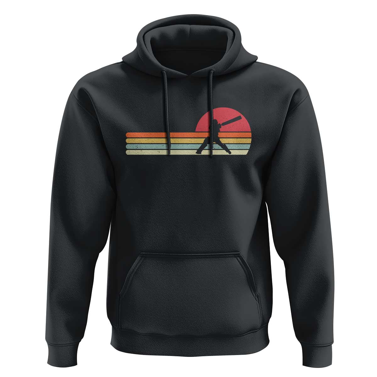 Retro Cricket Player Hoodie Retro Vintage Sport Batsman Cricket Gifts