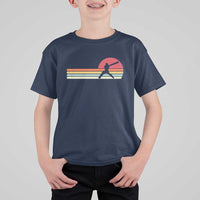 Retro Cricket Player T Shirt For Kid Retro Vintage Sport Batsman Cricket Gifts