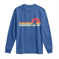 Retro Cricket Player Long Sleeve Shirt Retro Vintage Sport Batsman Cricket Gifts