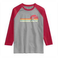 Retro Cricket Player Raglan Shirt Retro Vintage Sport Batsman Cricket Gifts