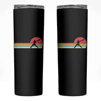 Retro Cricket Player Skinny Tumbler Retro Vintage Sport Batsman Cricket Gifts