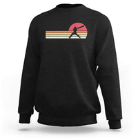 Retro Cricket Player Sweatshirt Retro Vintage Sport Batsman Cricket Gifts