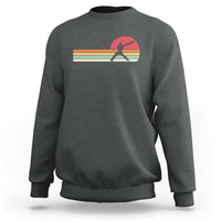 Retro Cricket Player Sweatshirt Retro Vintage Sport Batsman Cricket Gifts