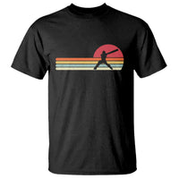 Retro Cricket Player T Shirt Retro Vintage Sport Batsman Cricket Gifts