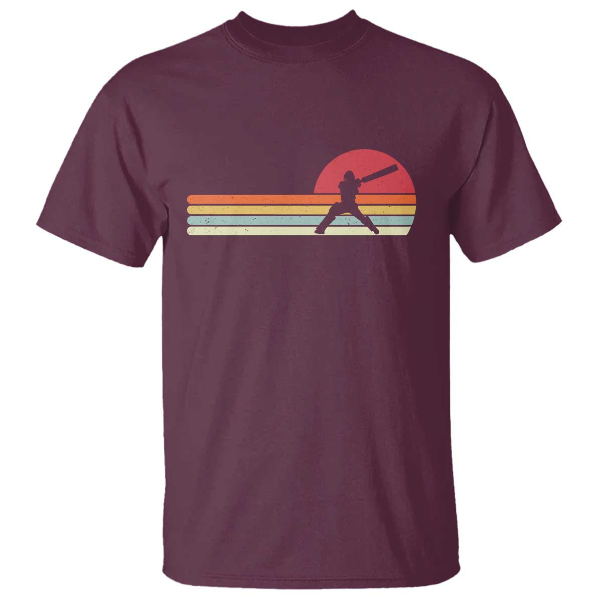 Retro Cricket Player T Shirt Retro Vintage Sport Batsman Cricket Gifts