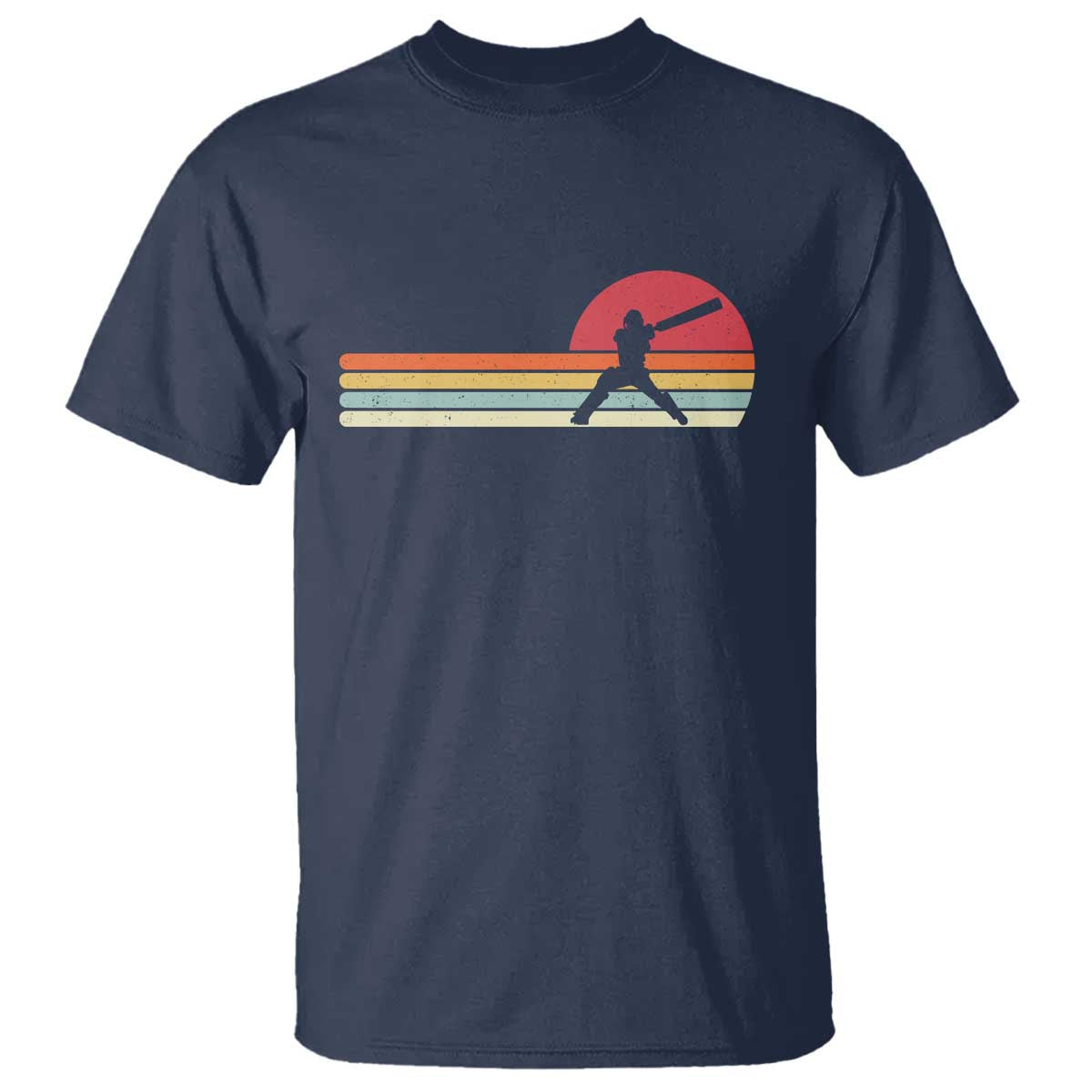 Retro Cricket Player T Shirt Retro Vintage Sport Batsman Cricket Gifts