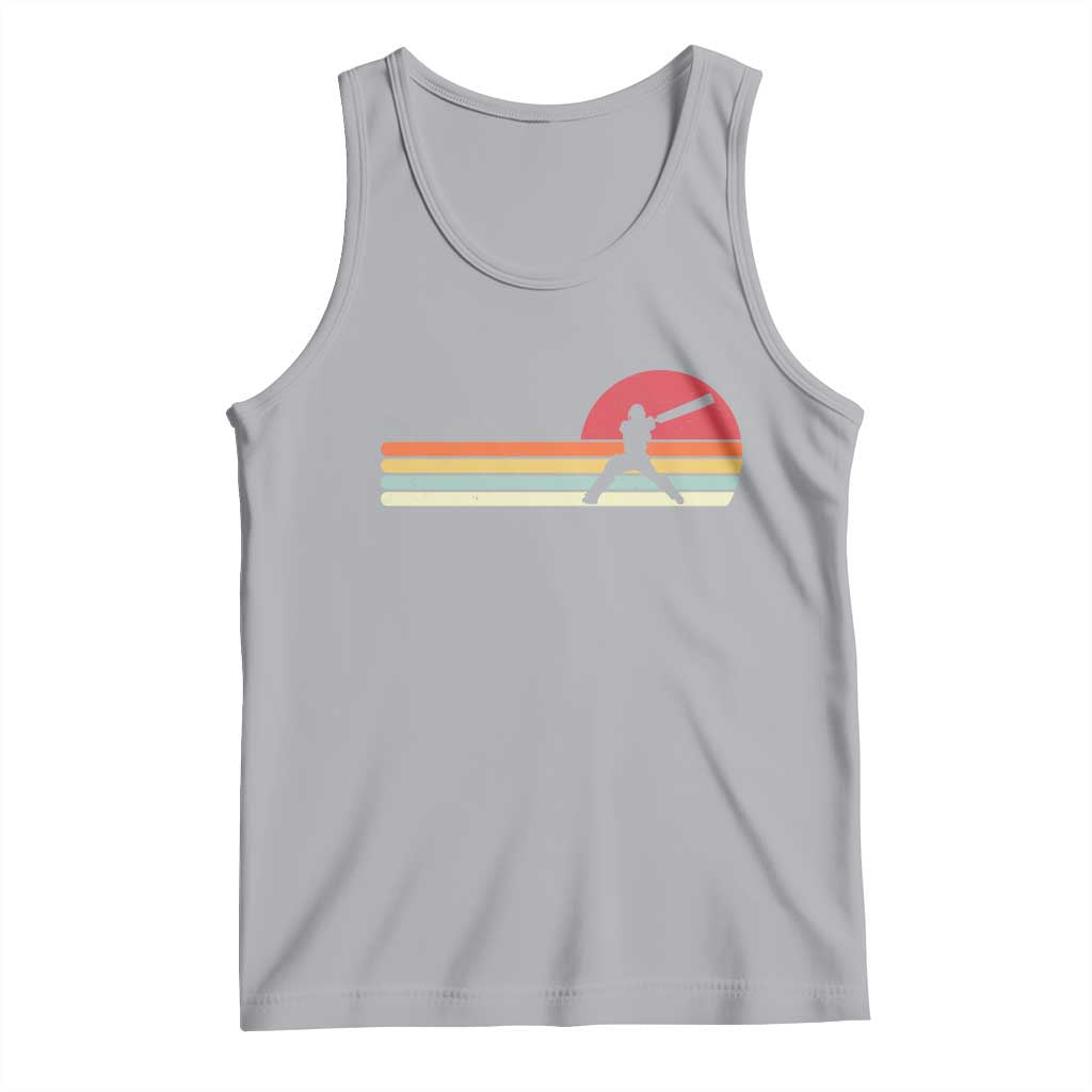 Retro Cricket Player Tank Top Retro Vintage Sport Batsman Cricket Gifts