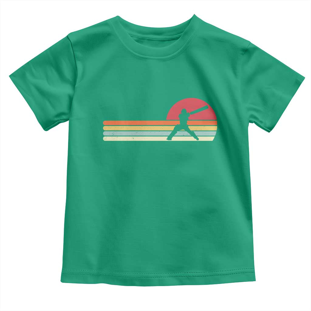 Retro Cricket Player Toddler T Shirt Retro Vintage Sport Batsman Cricket Gifts