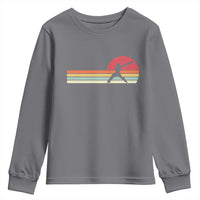 Retro Cricket Player Youth Sweatshirt Retro Vintage Sport Batsman Cricket Gifts