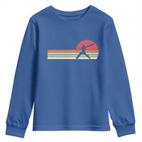 Retro Cricket Player Youth Sweatshirt Retro Vintage Sport Batsman Cricket Gifts